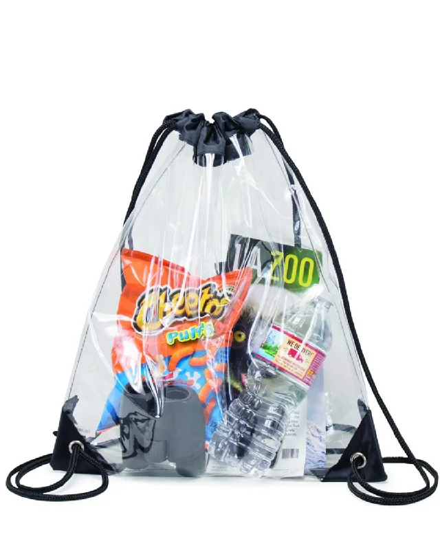 6 ct Clear Backpack W/ Drawstrings - By Bundle