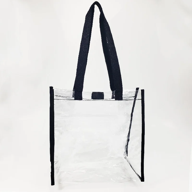 6 ct Clear Tote Bag for Stadium with Hook and Loop Closure - By Bundle