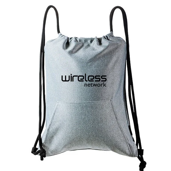 Chrome Fleece String Backpacks by Taroko™ (Q806711)