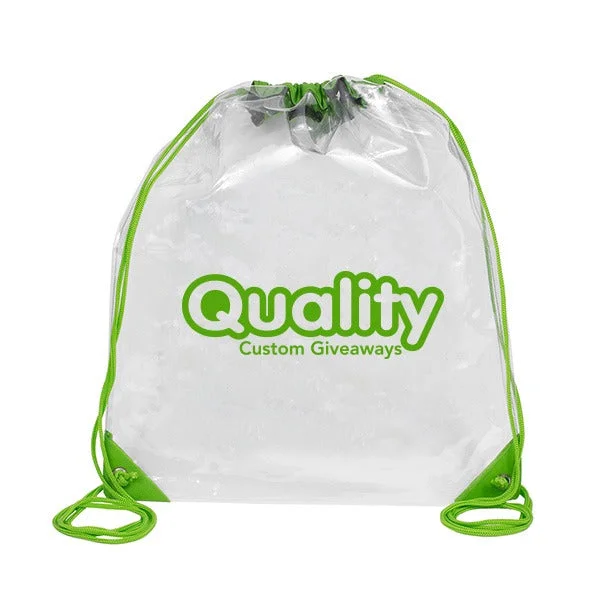 Clear Drawstring Cinch Pack Backpack (Q383611)