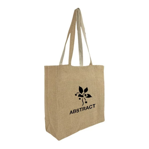 Cotton Jute Shopping Tote Bag - 15 x 15 x 6 (Q391211)