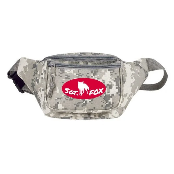 Digital Camo Poly 3-Zipper Fanny Packs (Q350911)