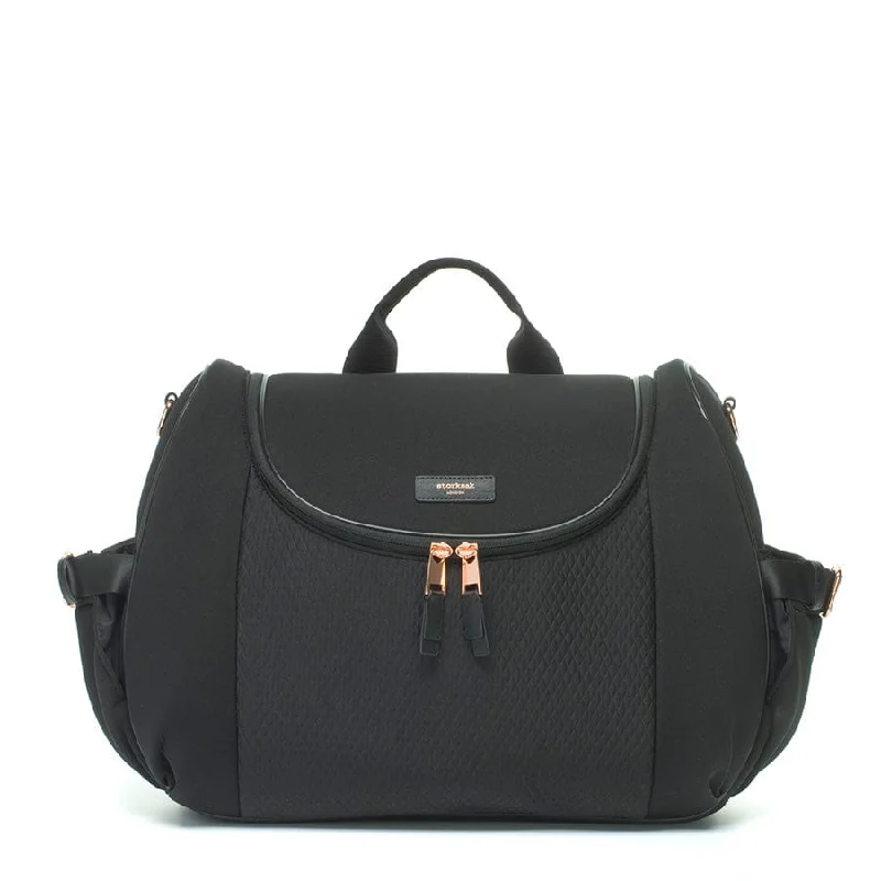 Storksak Poppy Luxe Diaper Bag Scuba Black