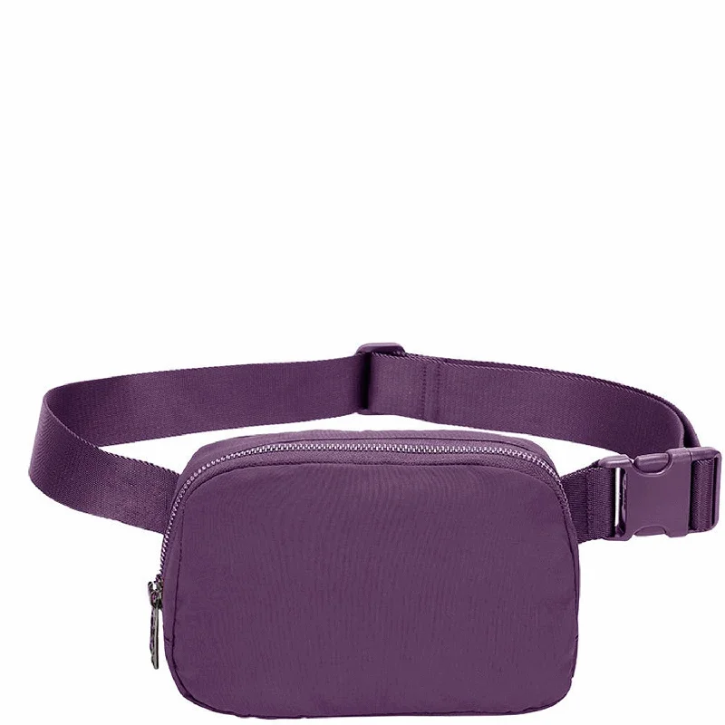 Adelaide's Water Repellent Nylon Belt Fanny Bag - Purple