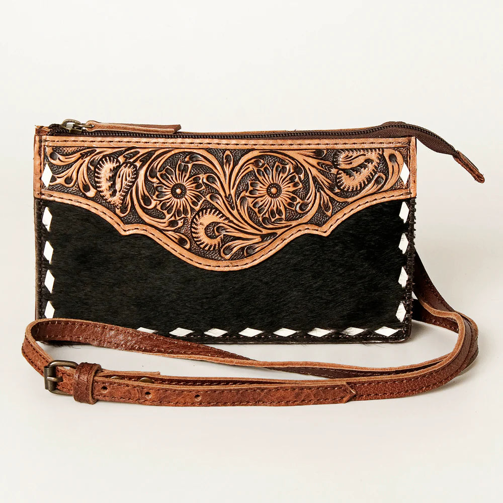 Tooled Leather Small Crossbody