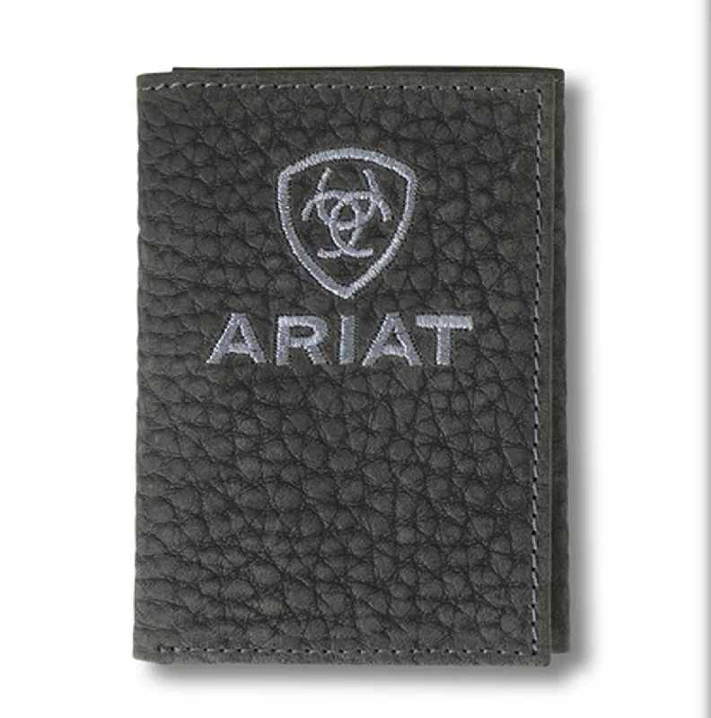 Ariat Embroidered Bullhide Trifold Wallet