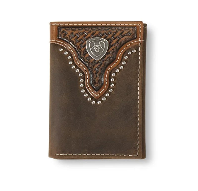 Ariat Men’s Trifold Basketweave Sunset Wallet