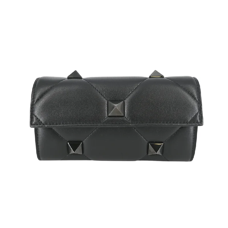 Black Roman Stud Crossbody Bag