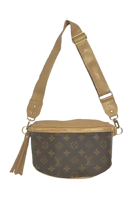 Britt Belt Bag In Bronze Leather | Upcycled LV Full Front