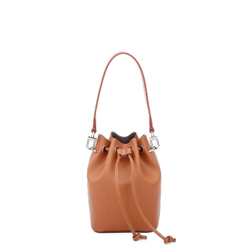 Chloe Mini Bucket Crossbody - Brown