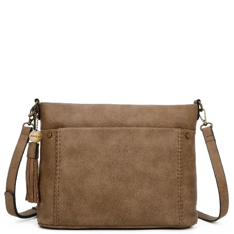 Christina Crossbody Vegan Leather Bag - Shiitake Brown