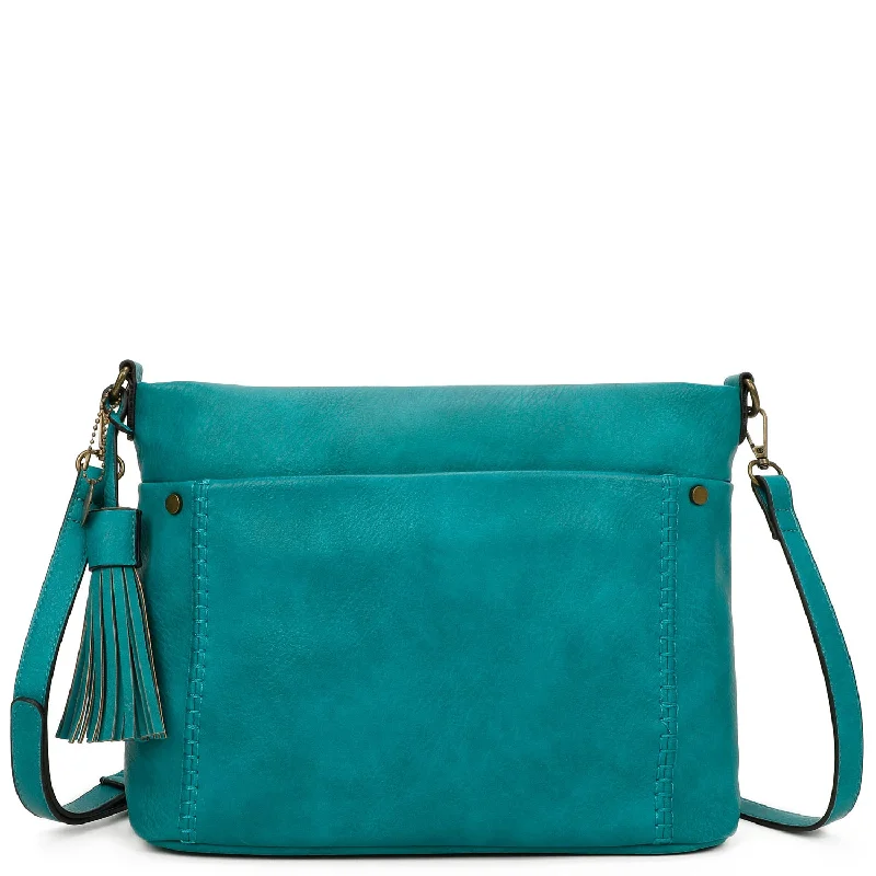 Christina Crossbody Vegan Leather Bag - Teal