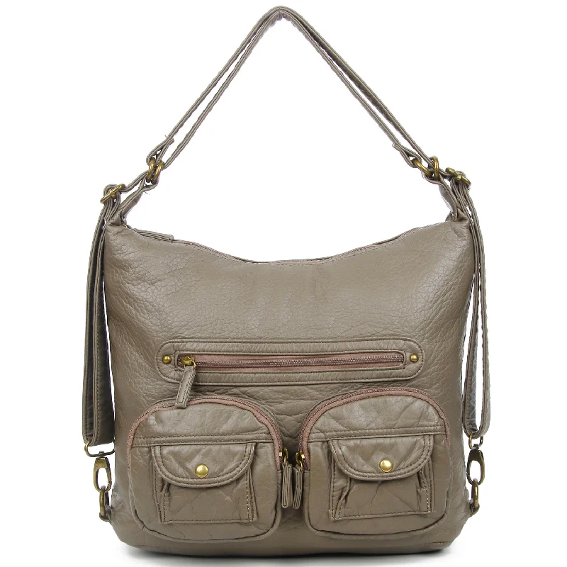 Convertible Crossbody Backpack - Dark Grey