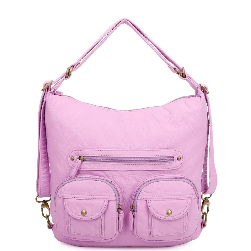 Convertible Crossbody Backpack - Light Purple