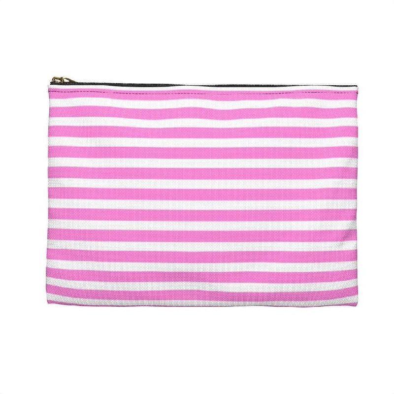 Nantucket Pink and White Striped Travel Tote