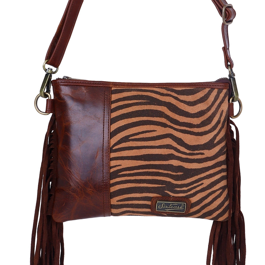 Leather Fringed Crossbody