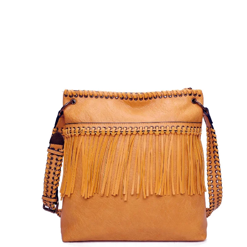 June Fringe Tote - Light Brown