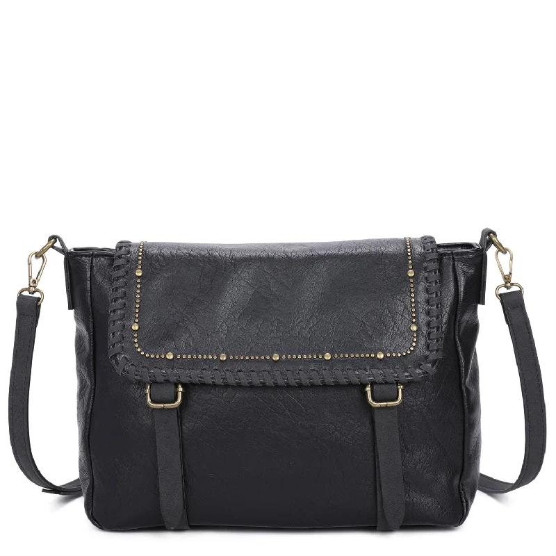 Kelsea Messenger Crossbody - Black