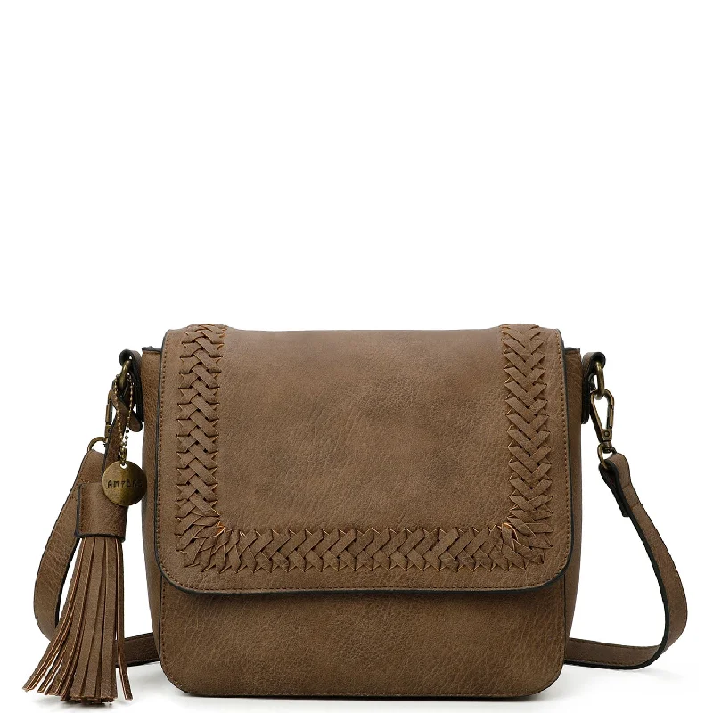 Della Crossbody Vegan Leather - Shiitake Brown