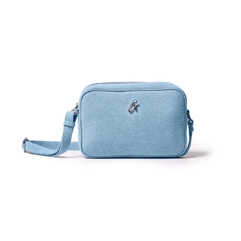 DENIM CAMERA BAG-SILVER