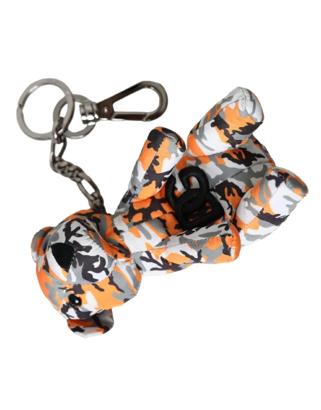 Dolce & Gabbana multi Camouflage Animal Silhouette Keychain Men's Keyring