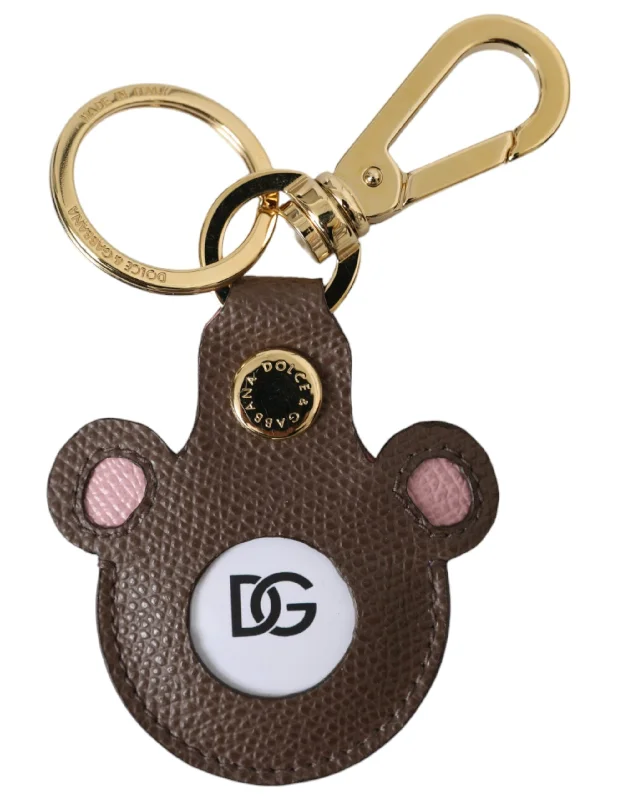 Dolce & Gabbana multi Dauphine Calfskin DG Logo Keyring Men's Keychain