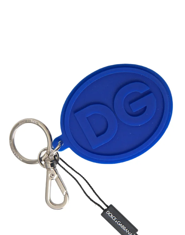 Dolce & Gabbana  Rubber DG Logo  Brass Metal Keyring Men's Keychain