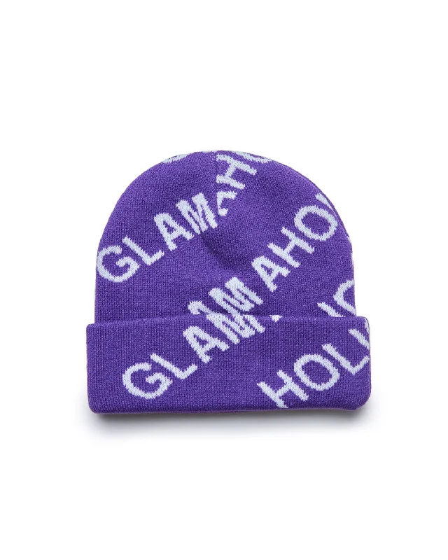 GLAM-AHOLIC LIFESTYLE BEANIE PURPLE