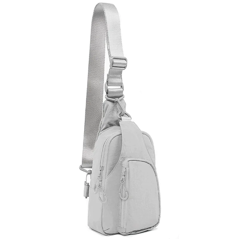 Julie's Nylon Sporty Crossbody Sling Bag - Grey