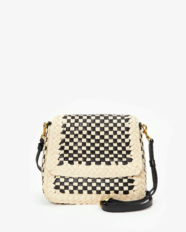 Louis Border Woven Checker Cream/ Black