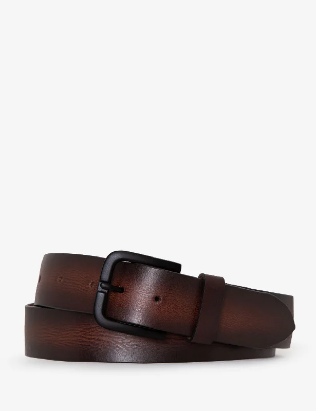 MENS 38MM BURNISHED EDGE BELT