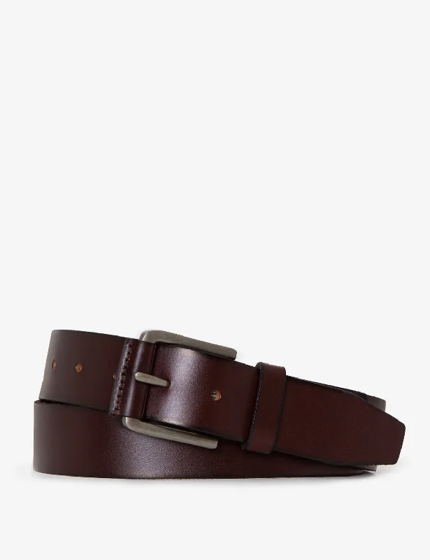 MENS 38MM LEATHER WRAPPED BUCKLE BELT