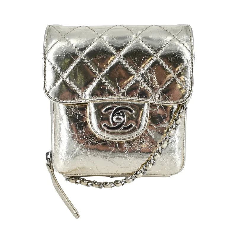 Metallic Mini Flap Crossbody Bag