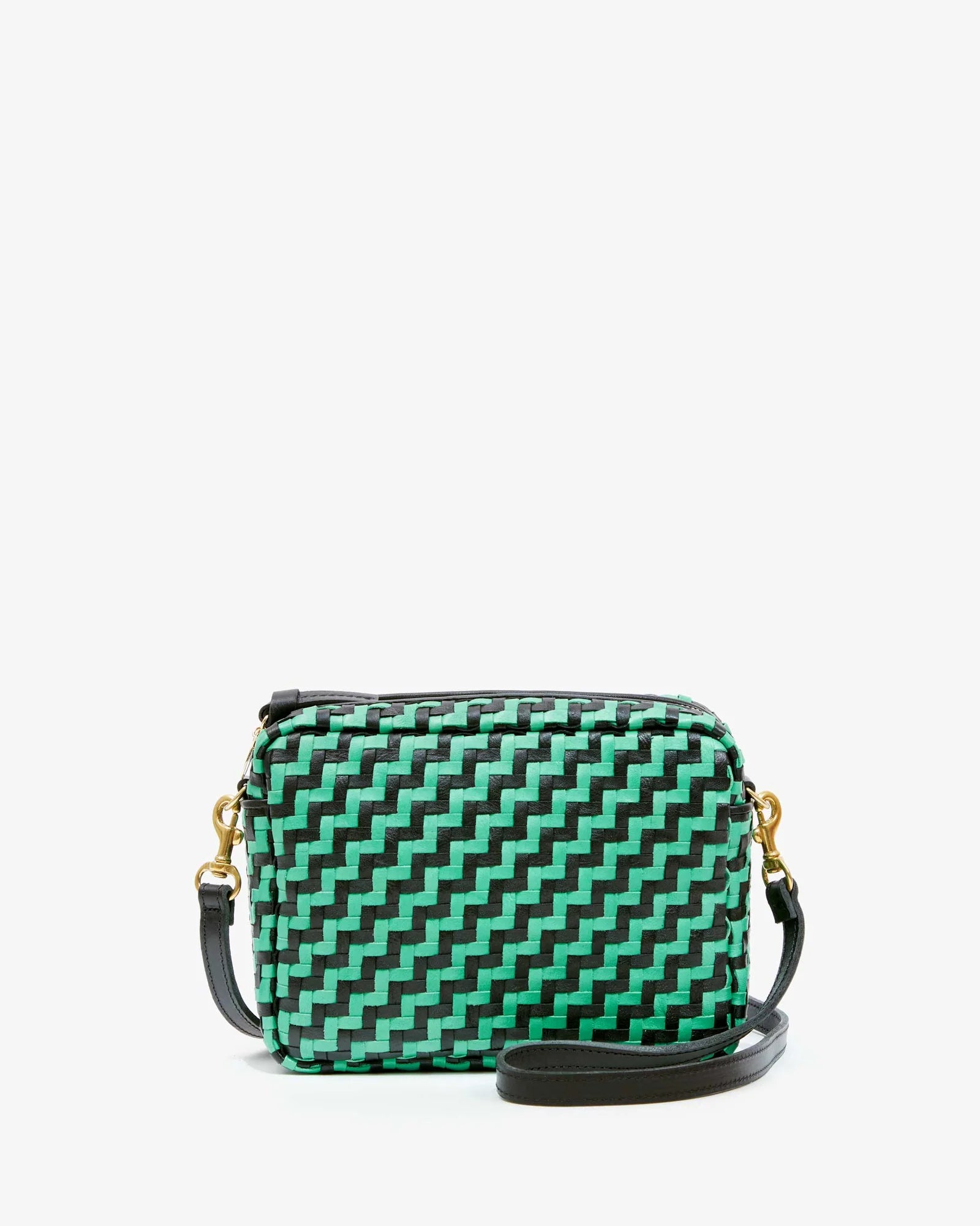 Midi Sac Woven Mint Opal/Black Zig Zag