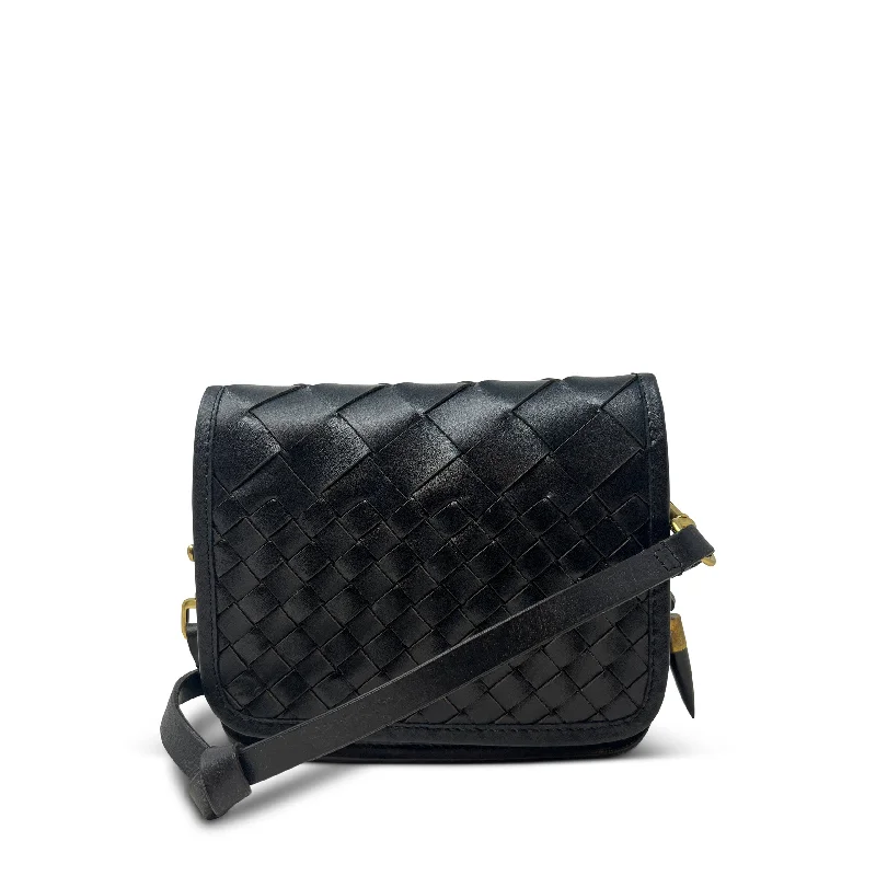 Mini Mia Bag - Black Threaded Weave