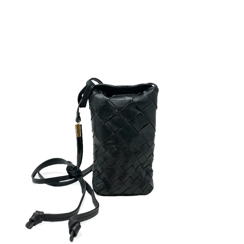 Mini Sling Bag - Black Threaded Weave