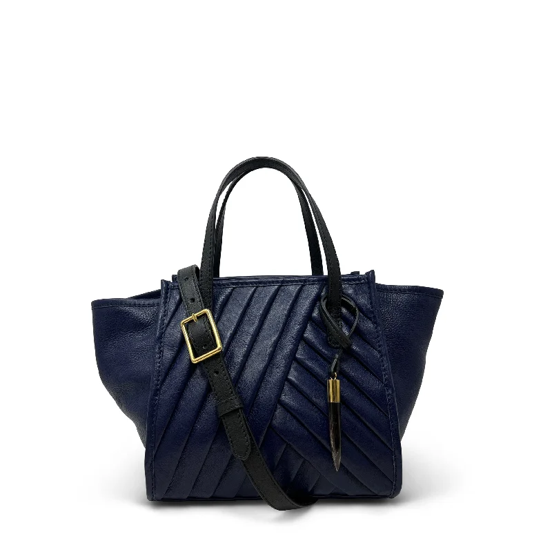 Mini Tote - Pleated Indigo