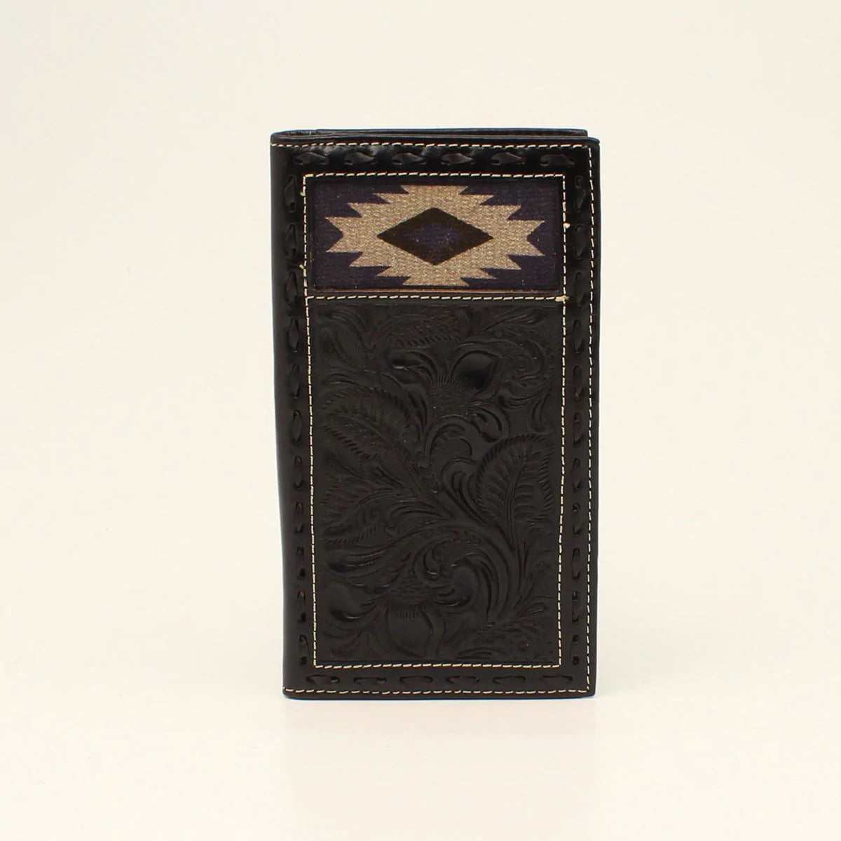 Nocona Southwest Black Laced Rodeo Wallet