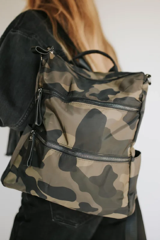 Nori Nylon Backpack | Dark Camo