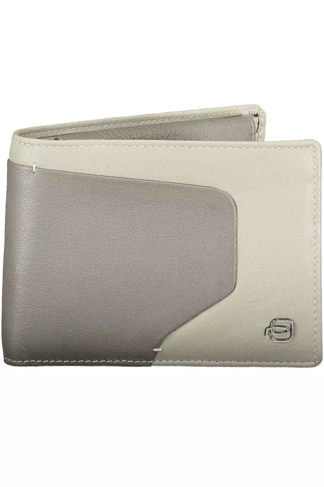 Piquadro Sleek Bi-Fold Leather Wallet with RFID Men's Block