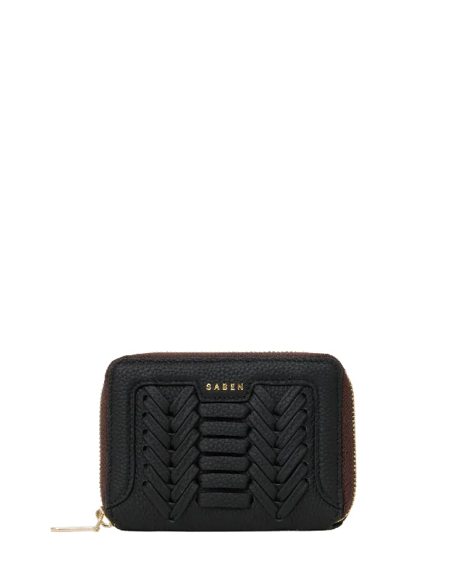 Saben Landry Wallet Black Macro Weave Black