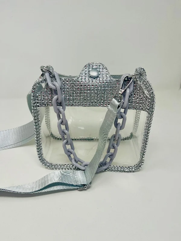 Silver rhinestone Clear Crossbody