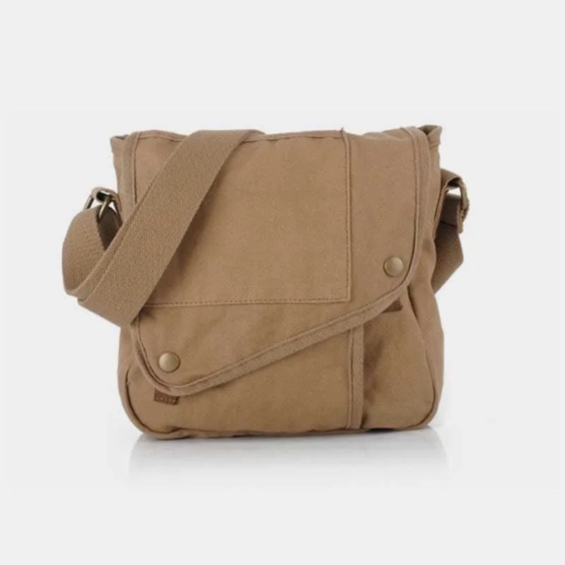 Small Canvas Messenger Bag Casual Travel Working Crossbody Shoulder Bag