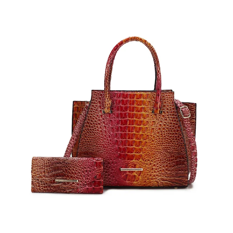 Miriam Croc Tote Bag and Set